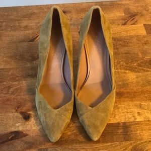 Madewell suede pointed toe heels